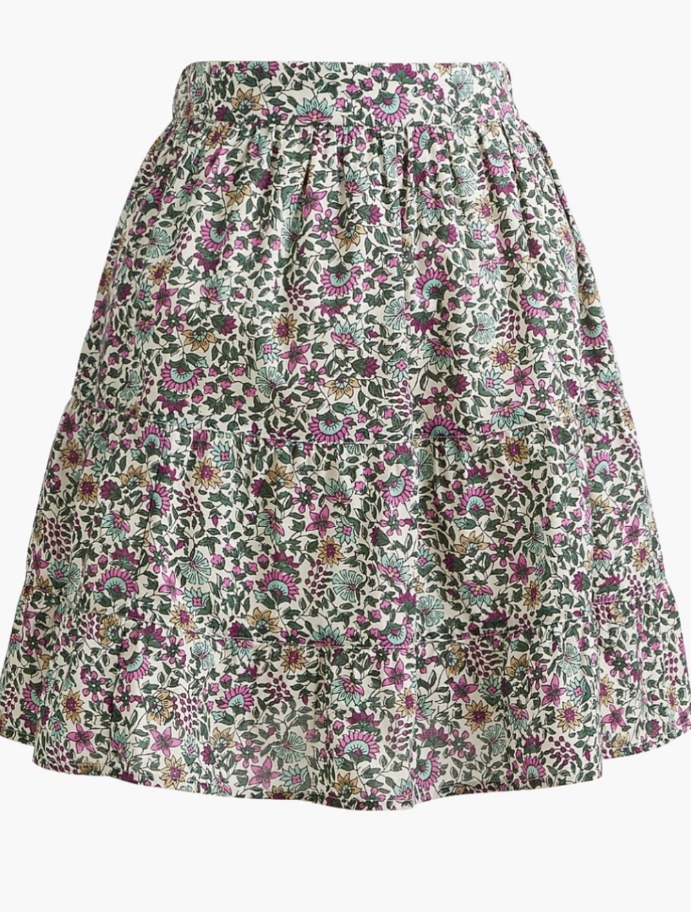 J. Crew Floral Tiered Mini Skirt